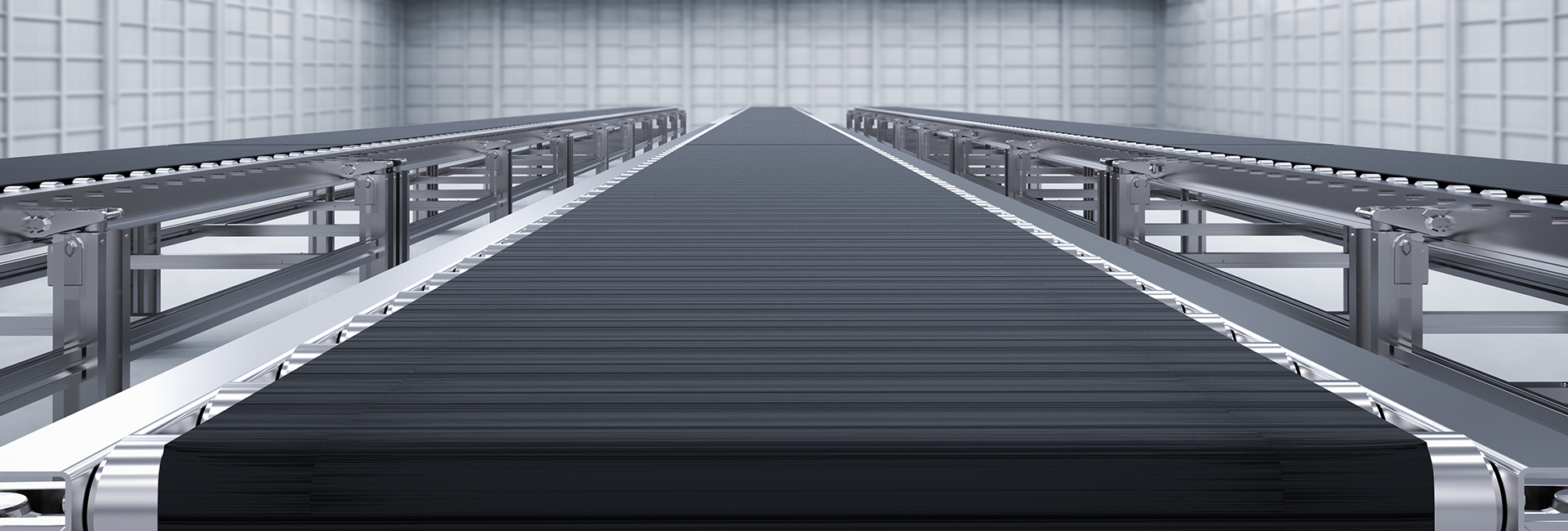 A conveyor belt in a factory.